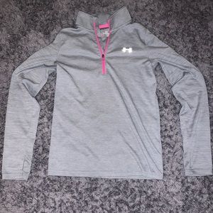 Gray and Pink Quarter Zip